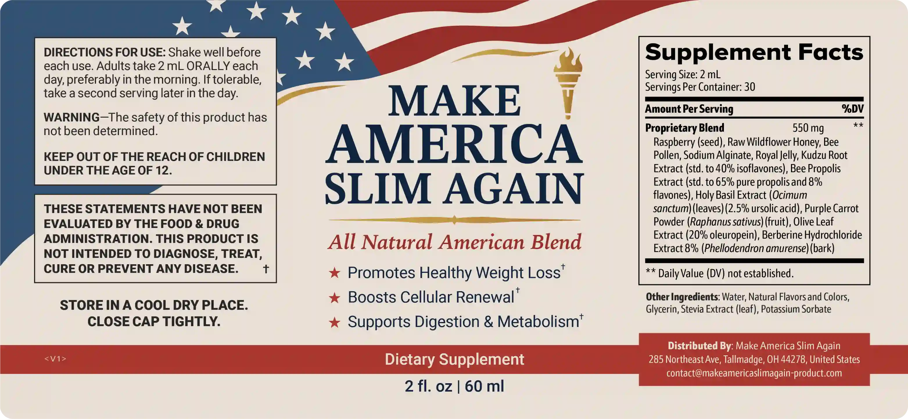 Make America Slim Again ingredient blend overview